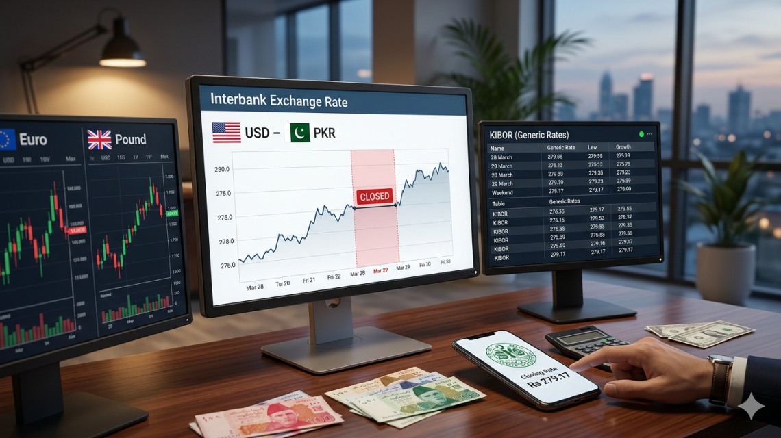 Today Official Interbank Exchange Rates in Pakistan State Bank Updates